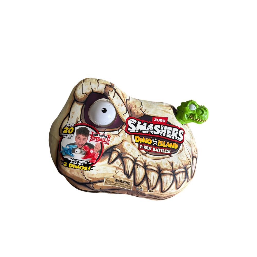ZURU Smashers Dino Island T-Rex Battles Skull 20+ Surprises 2 Dinosaurs NEW